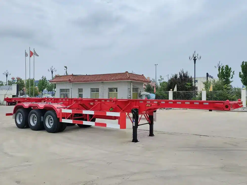 Semirremolque portacontenedores tipo esqueleto de 3 ejes