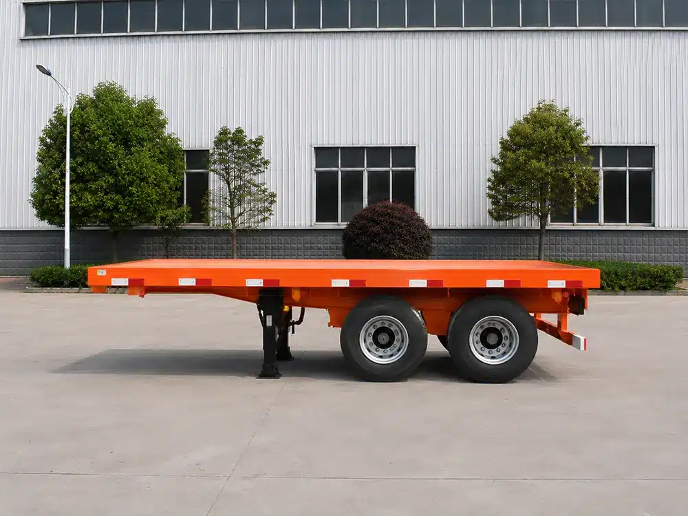 2 Axle Flatbed Semi Trailer