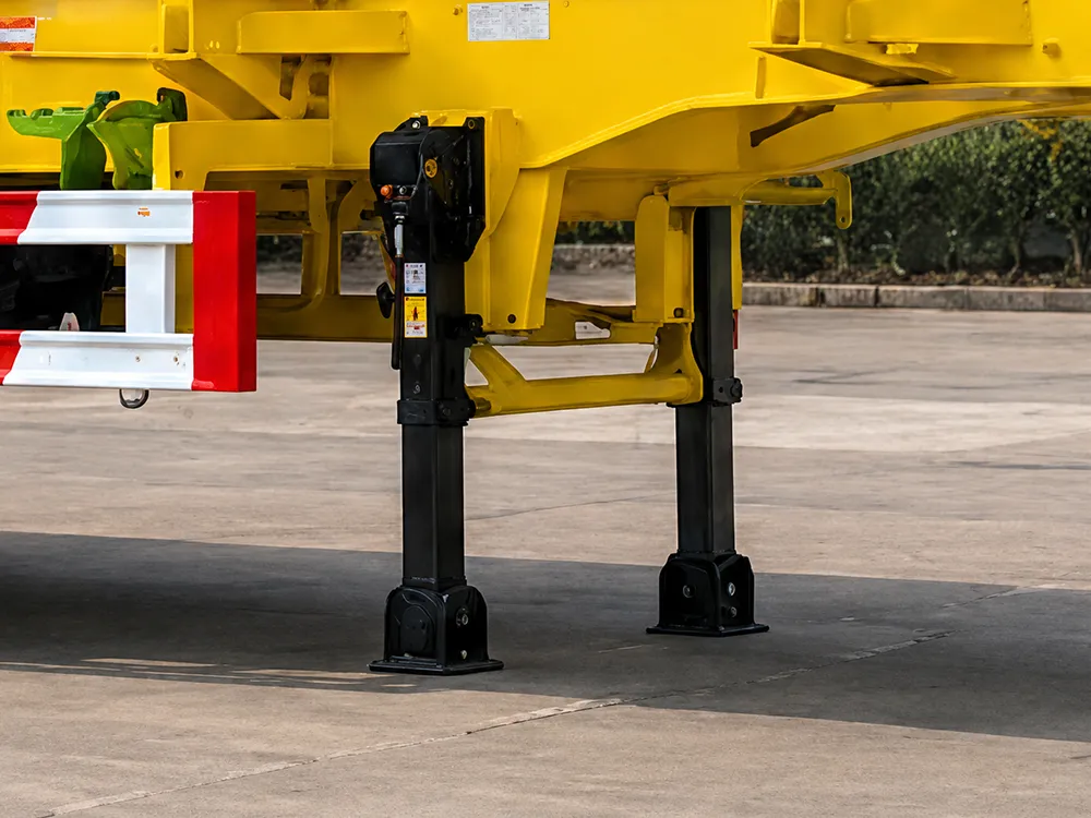 Semi-remorque à benne basculante latérale jaune à 3 essieux 6