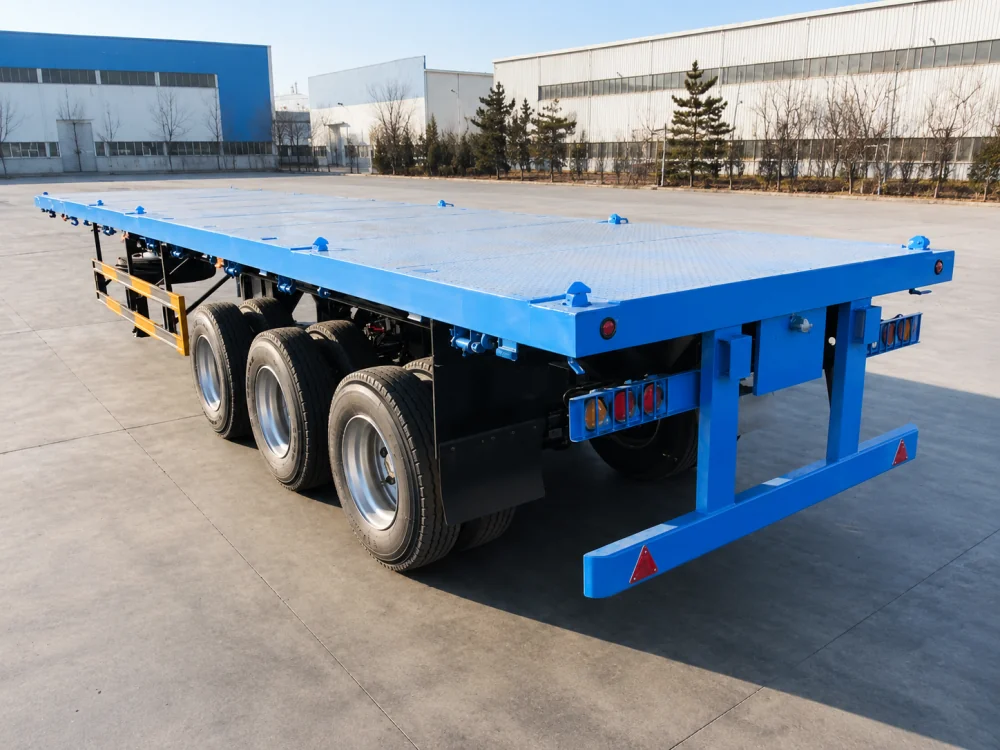 3-axle flatbed semi-trailer