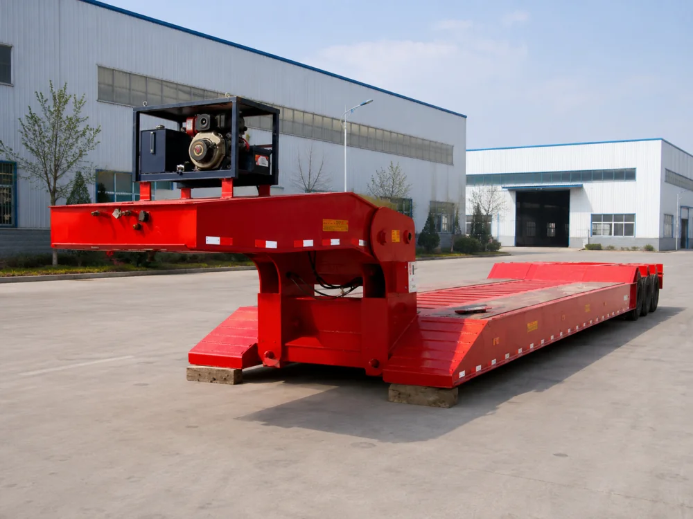 3-axle-red-low-bed-semi-trailer-hydraulic-power-unit