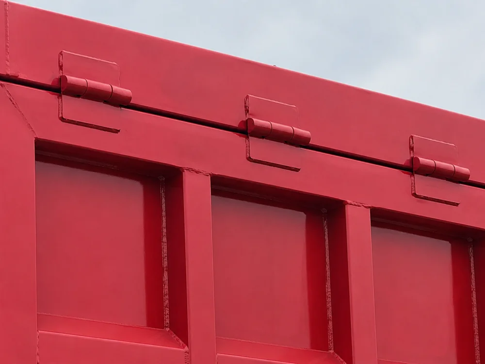 6 axle red side dump semi trailer 2